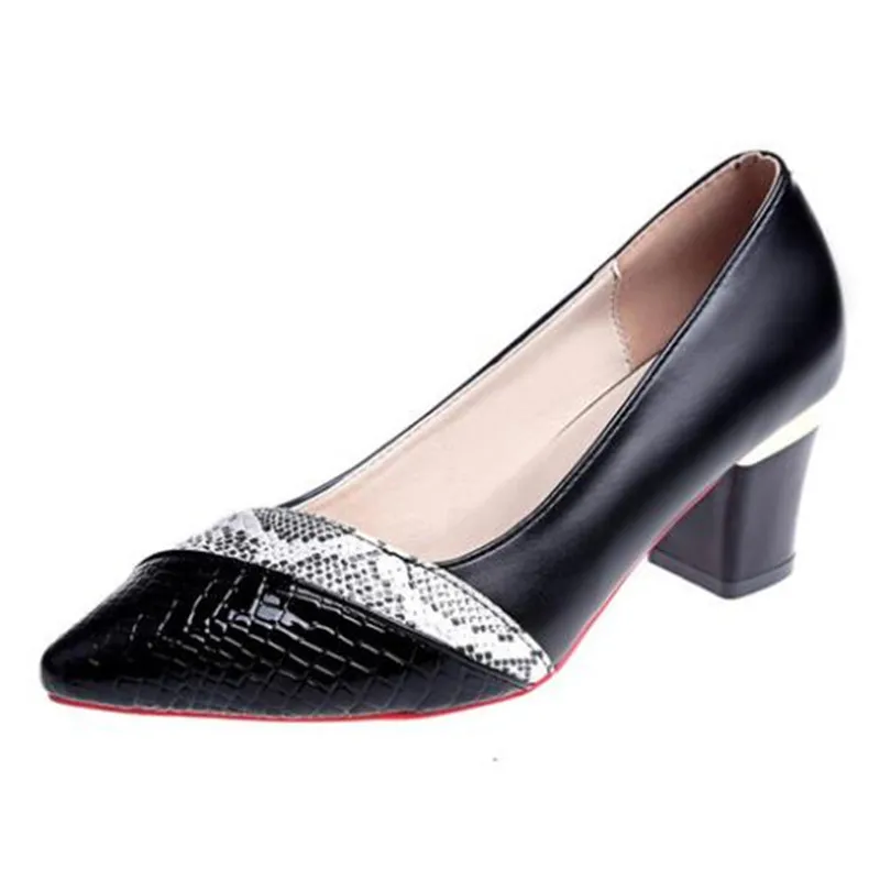 New women's shoes mother professional shoes stewardess Zapatos de mujer thick comfortable wild Women with high shoes