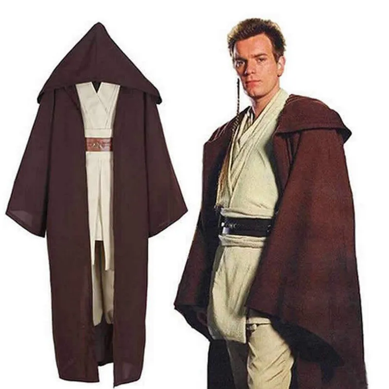 

Star Wars Anakin Skywalker Jedi Warrior Cosplay Costume Darth Vader Cloak Adult Hooded Men's Robe Cloak Gladiator Garment