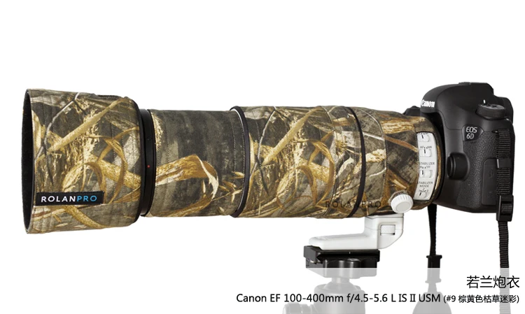 ROLANPRO Камера объектив Пальто Камуфляж для Canon EF 100-400 мм f4.5-5,6 L IS II USM он очутился guns одежда