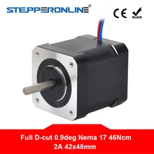 0.9deg Nema 17 (Национальная ассоциация владельцев электротехнических предприятий) шаговый двигатель 2A 42×48 мм 46Ncm полный D-cut вал 4-свинец Nema17 шаговый набор «сделай сам» для 3D-принтеры ЧПУ робот