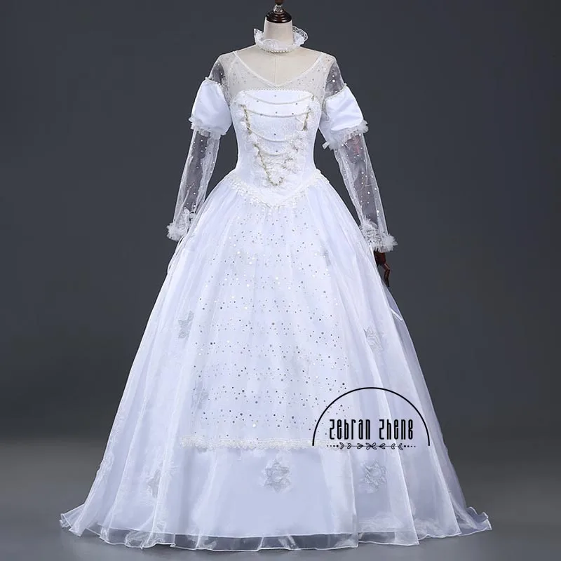 Высокое качество! Новейший костюм Алисы в стране чудес, Костюм белой королевы, платье, прекрасные костюмы на Хэллоуин для женщин
