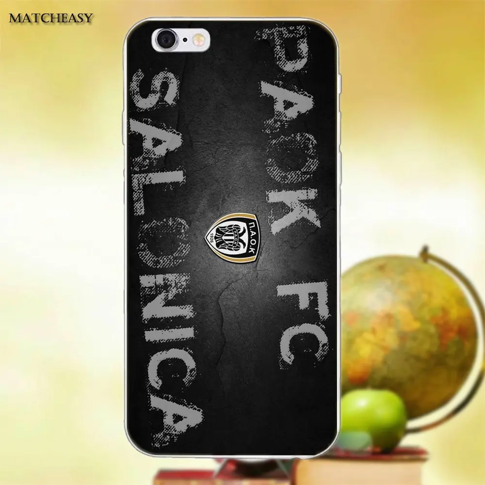 Мягкий Силиконовый ТПУ прозрачный чехол Paok Fc Thessaloniki для Apple iPhone X XS Max XR 4 4S 5 5C SE 6 6S 7 8 Plus X