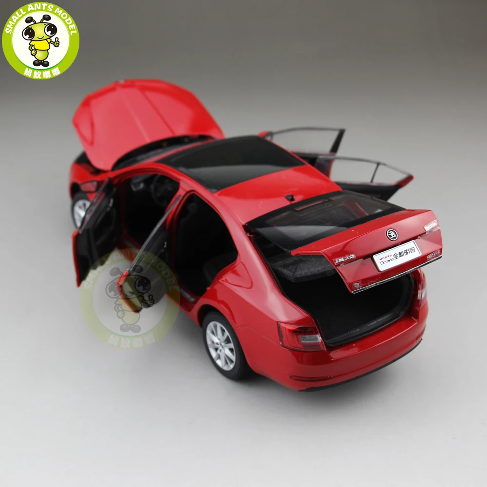 1/18 Skoda Octavia литая под давлением металлическая модель автомобиля игрушка мальчик девочка подарок красный цвет