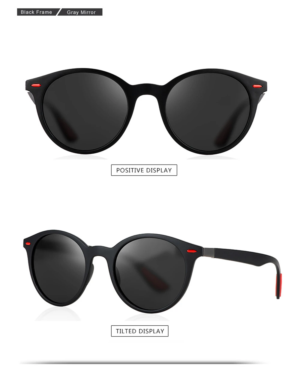 ALIKIAI  Men Women Classic Retro Rivet Polarized Sunglasses Lighter Design Oval Frame UV400 Protection De Sol (8)