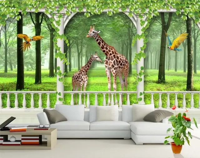 fond d'ecran 3d girafe