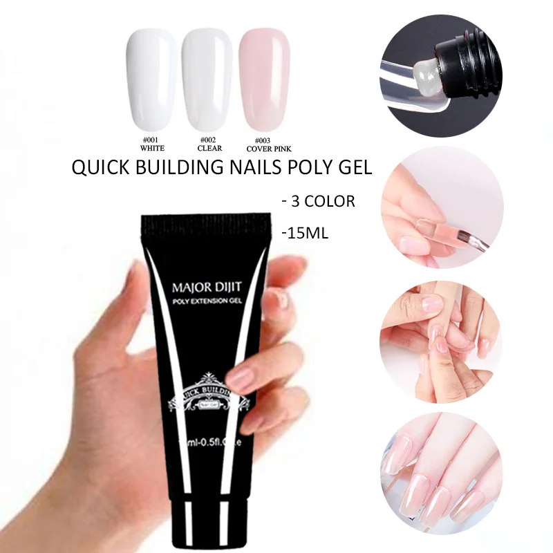 

Soak off Poly Nail Gel UV Acryl Gel Quick Building 15ml Finger Extension Nail Gel Camouflage UV LED Hard Builder Gel