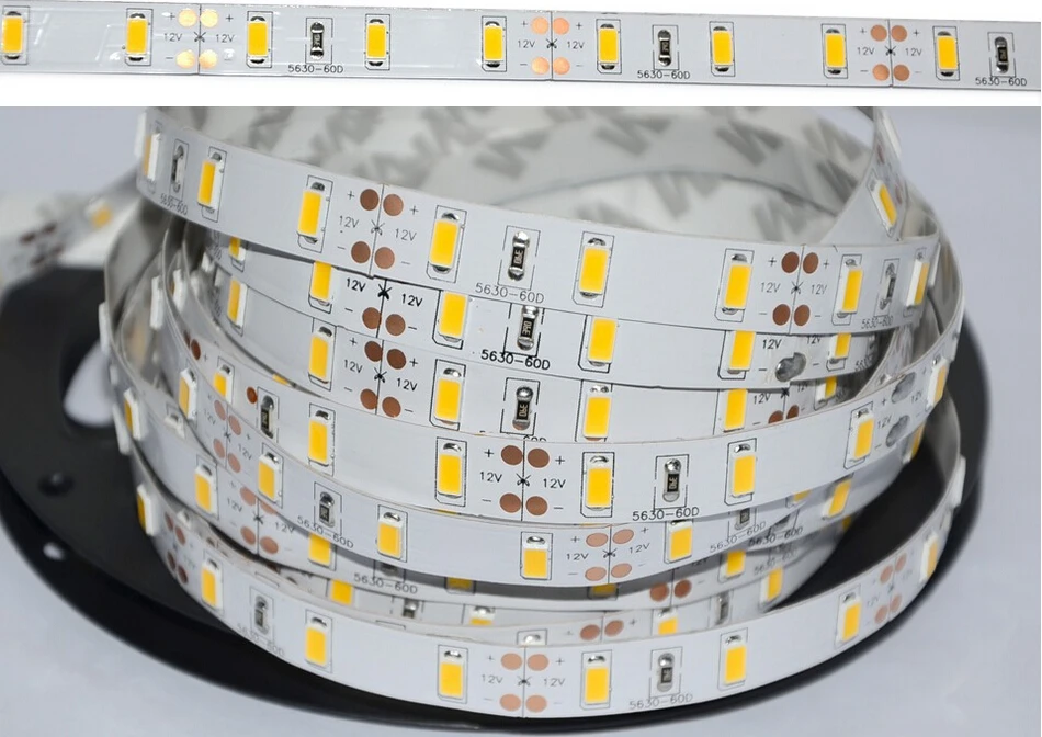 Горячая Распродажа СВЕТОДИОДНАЯ лента SMD 5630 5 метров 12 В постоянного тока 300