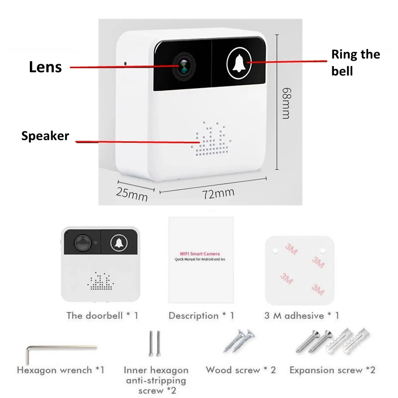 Wifi Intercom Doorbell Night Vision Intercom Video Doorbell 4