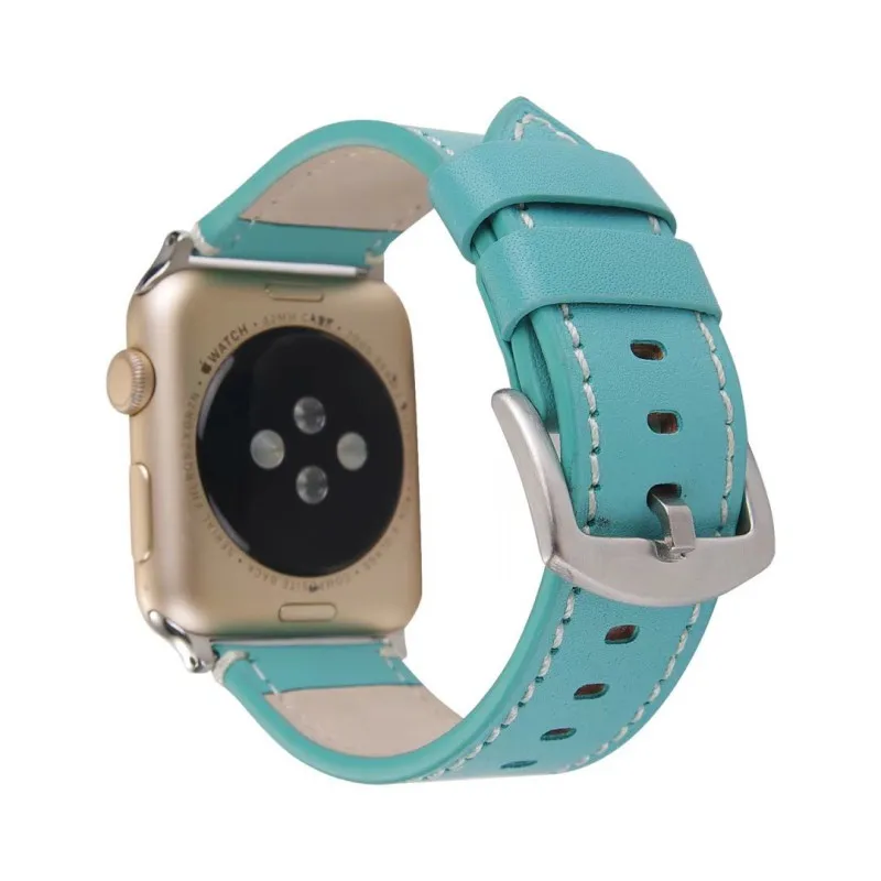 5 цветов Теплые ремешок для Apple Watch Пояса из натуральной кожи ремень серии 1 2 3 группа 42 мм 38 мм металлической пряжкой Замена браслет