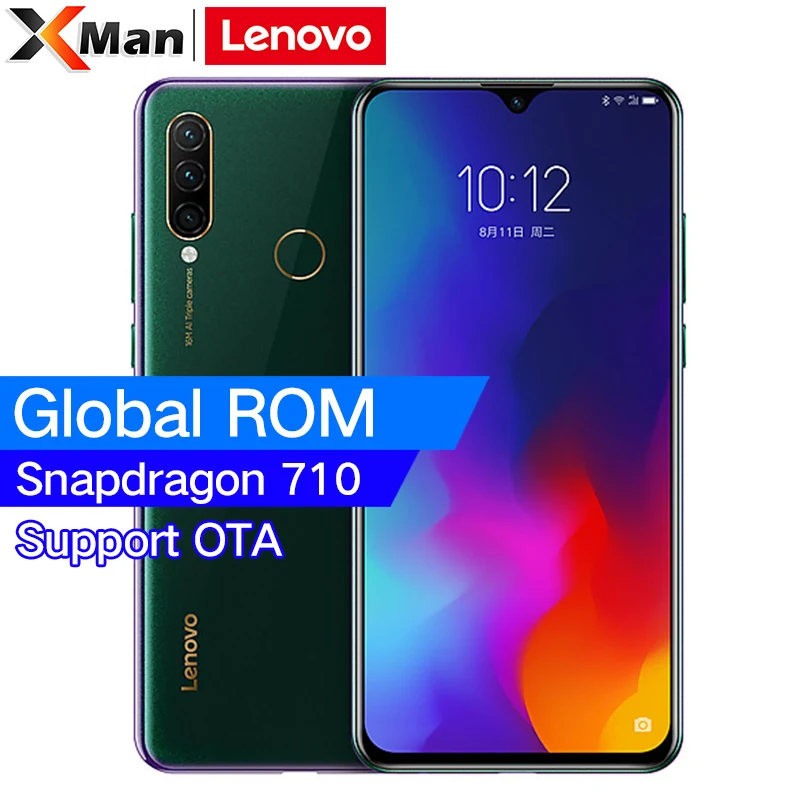 

Lenovo Z6 Lite 4G LTE Smartphone 4GB/6GB RAM 64GB/128GB ROM 6.3" 2340*1080 Snapdragon 710 Octa Core 4050mAh Triple Back Cameras