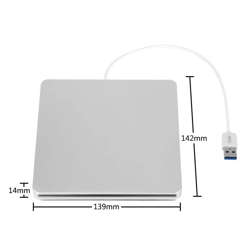 Yahey USB 3 0 слот загрузки CD rom плеер внешний CD/DVD RW горелки диск записывающее