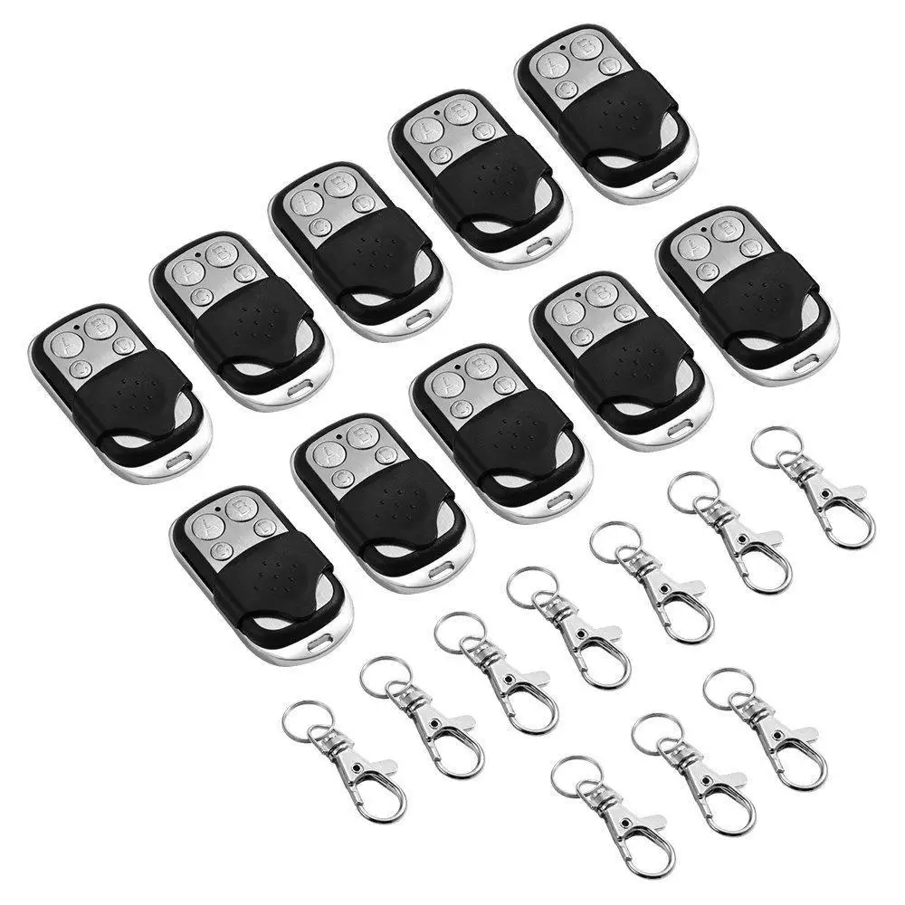 10x Universal Cloning Key Fob Remote Control for Garage Doors Electric Gate cars ETC Remote