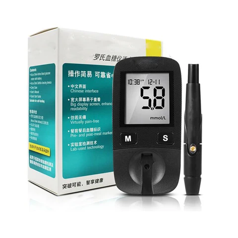 Teste de Açúcar Medidor de Glicose Ativo com Caneta para Cuidados de Sangue Venda Quente Sangue Accu-chek Diabetes Monitor Doméstico no