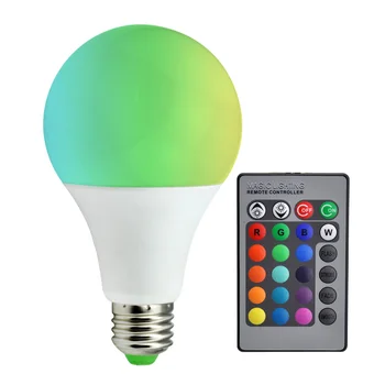 

LED Bulbs Lamp E27 RGB 5W 7W 12W LED RGB Bulb Light 110V 220V 85-265V Remote Control 16 Color Change Lampada LED Luz A80