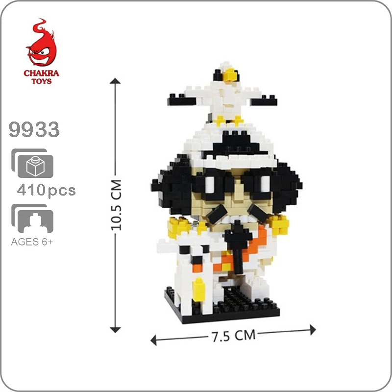 

CHAKRA 9933 One Piece Sengoku Navy Marshal 3D Model DIY Micro Small Blocks Bricks Diamond Mini Building Toy for Children no Box