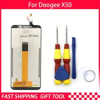 新しいオリジナルタッチスクリーン Lcd ディスプレイ Lcd スクリーン用 DOOGEE X50/X50L 交換部品 + 逆アセンブルツール + 3 3m の接着剤