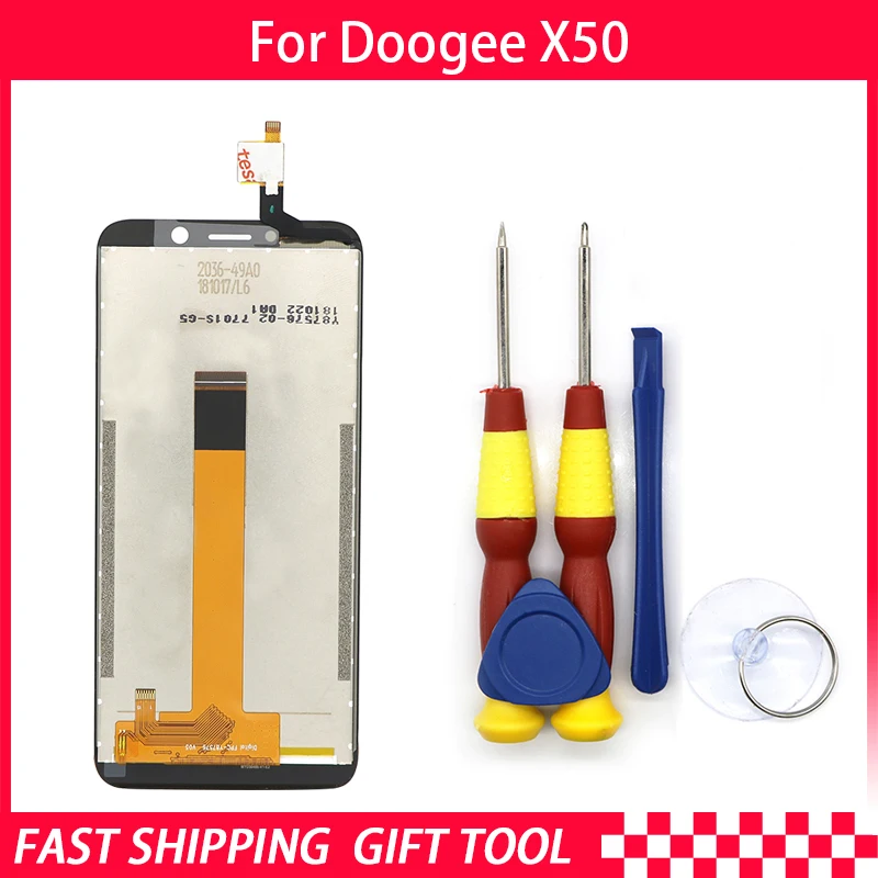 

New original Touch Screen LCD Display LCD Screen For DOOGEE X50/X50L Replacement Parts + Disassemble Tool+3M Adhesive