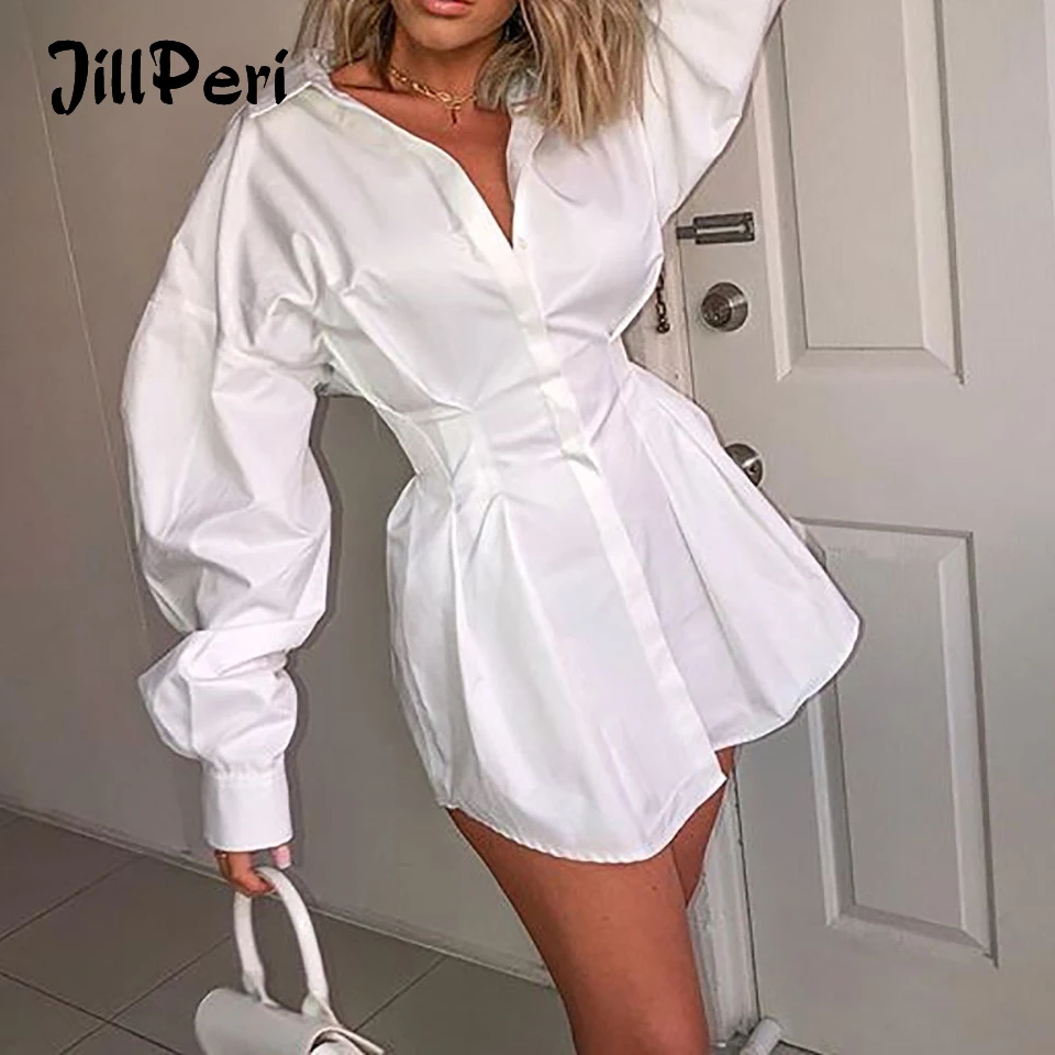 Платье Блейзер JillPeri с длинным рукавом женское элегантное офисное платье запахом