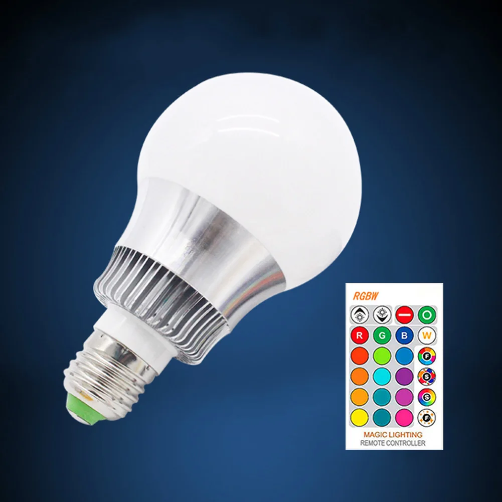 

E27 E14 B22 LED Light Bulbs 10W 15W RGB Led Light Spotlight 85-265V Remote Control Dimmable Led Bulb Lamp For Home Decorations