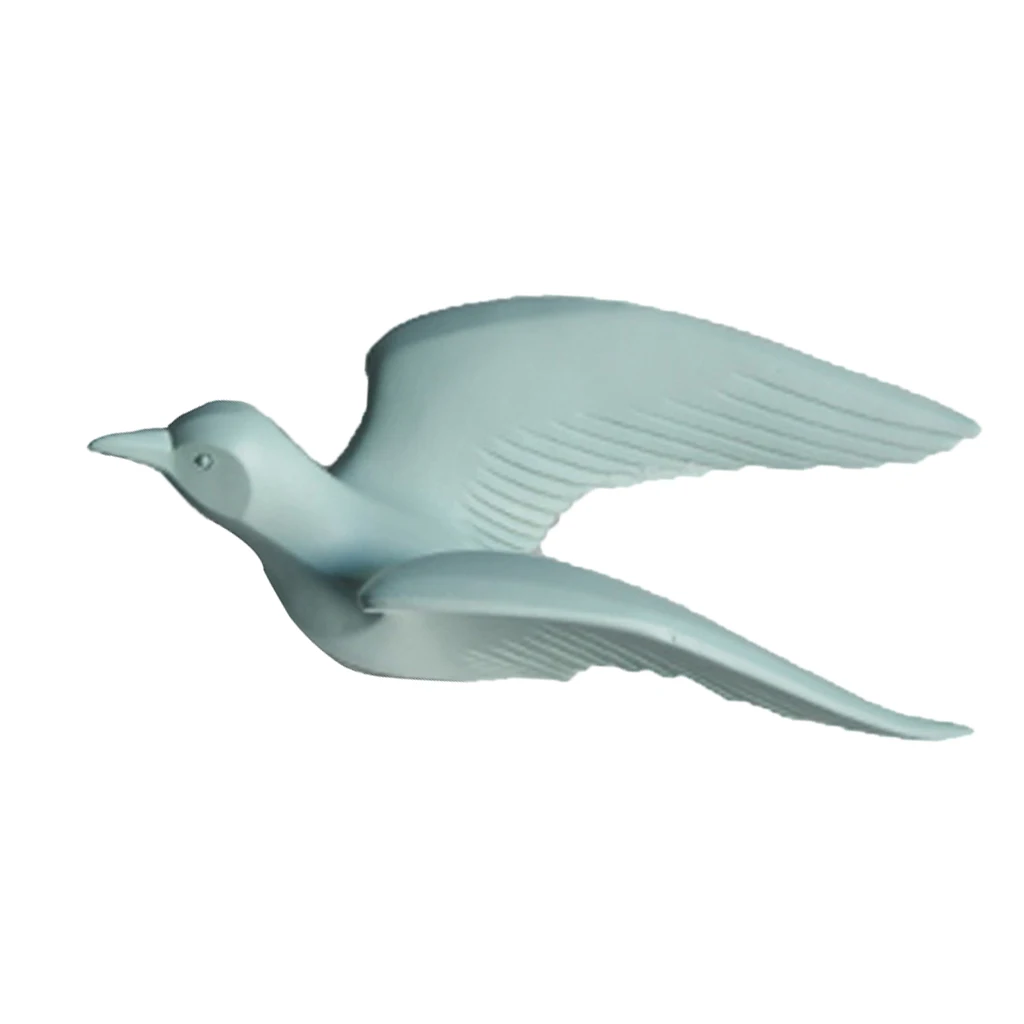 3D Resin Flying Seagull Birds Crafts Wall Art Sculpture Living Room Bedroom Wall Hanging Decoration