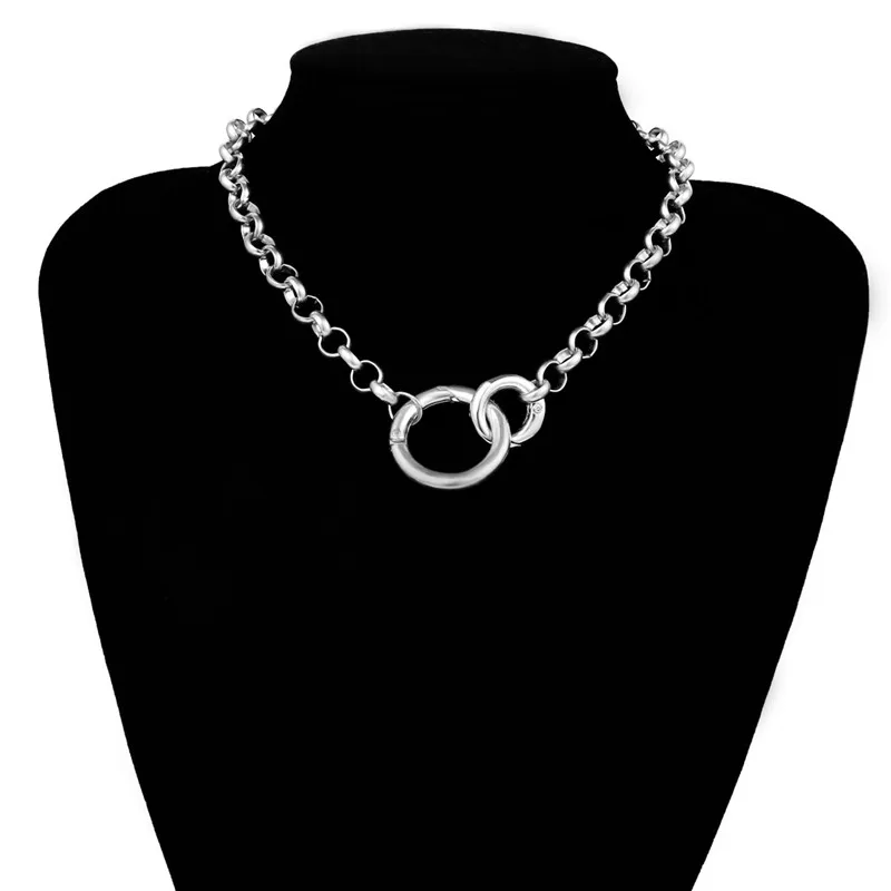 

2019 New Vintage Chain Golden Pendants Necklace For Women Simple Design Gold Color Necklaces Casual party jewelry accessories
