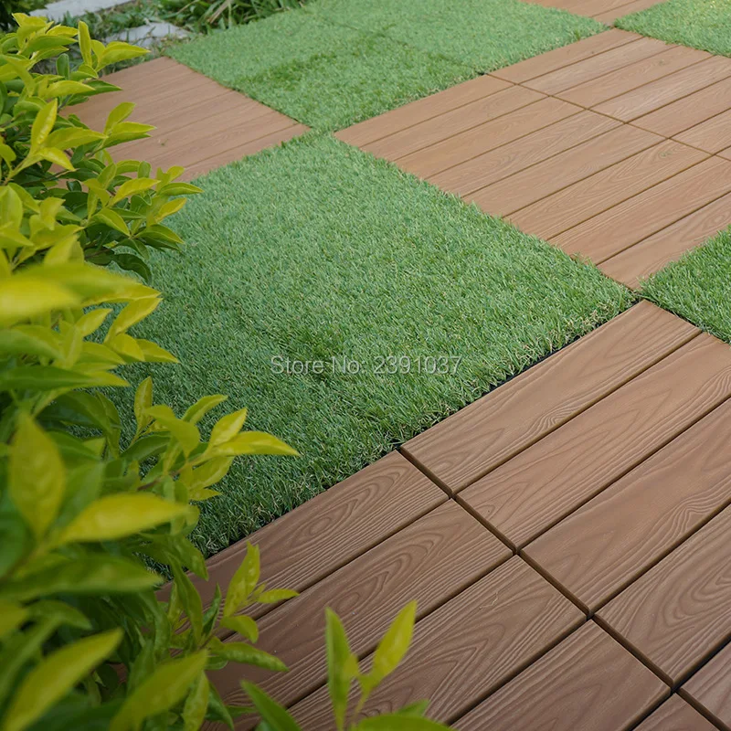 Новая декоративная искусственная трава газон напольная плитка настил материал Открытый Патио сад дизайн