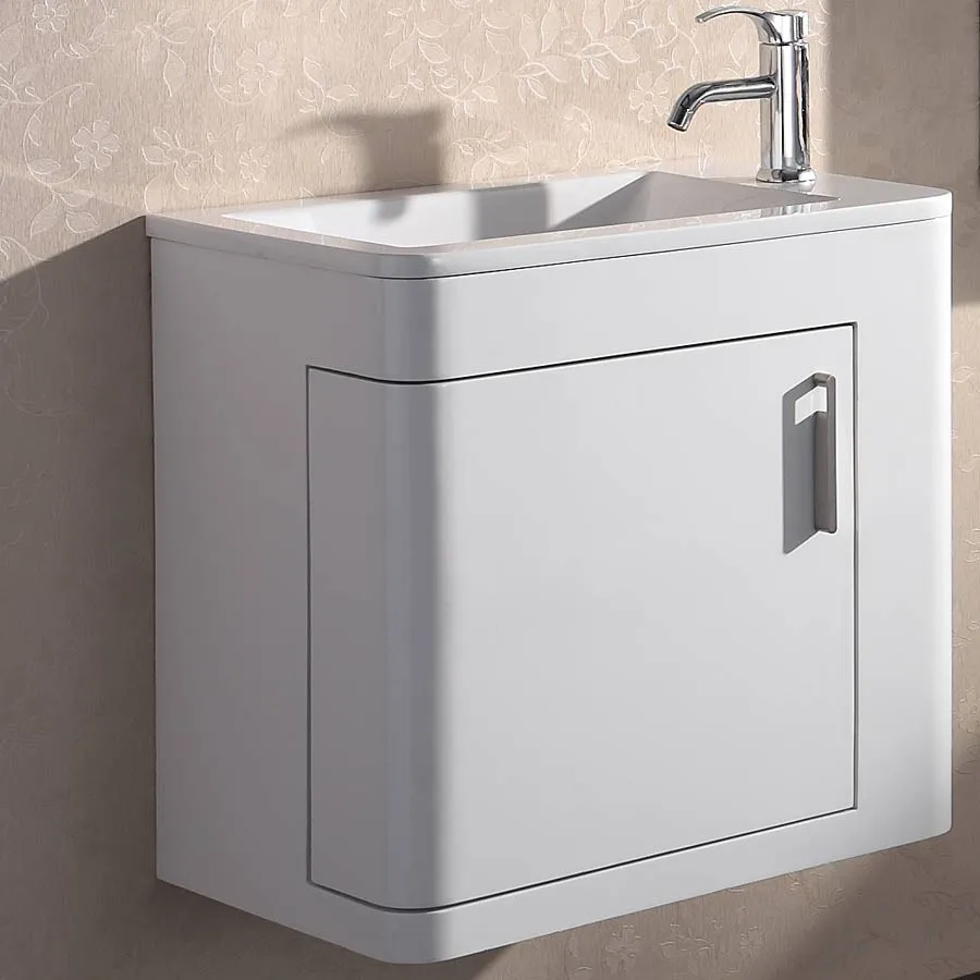 600mm Bathroom furniture Blum Soft Close Top Solid Surface Vanity Cloakroom Wall Hung Cabinet 2063