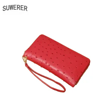 

Leather bags Ostrich pattern clutch