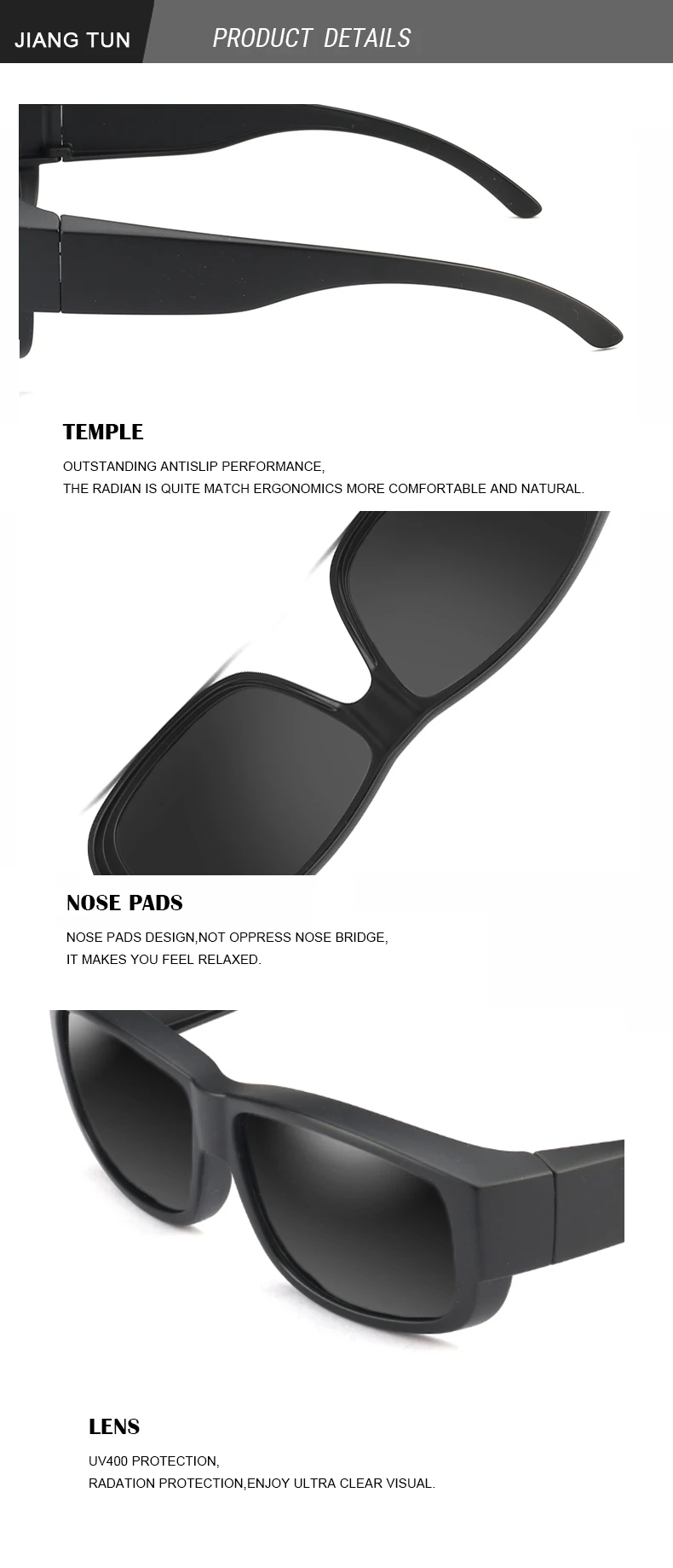Бренд JIANGTUN поляризованные солнцезащитные очки UV400 подходят для мужчин и женщин Чехол для очков Солнцезащитные очки для рыбалки спортивные очки