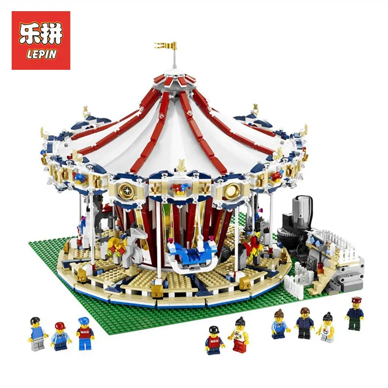 

LEPIN 3263PCS 15013A City Street Ceator Carousel Model Building Kits Blocks Toy amusement park LegoINGlys 10196 Birthday Gifts