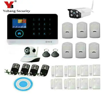 

Yobang Security WiFi Wireless and GSM Home Security Alarm System With IOS and Android APP Remote Control Outdoor Video IP Camera