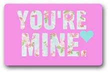 Hot Custom You are mine Door Mat Art Design Pattern Printed Non-slip Carpet Floor Hall Bedroom Cool Pad Fashion Rug #063