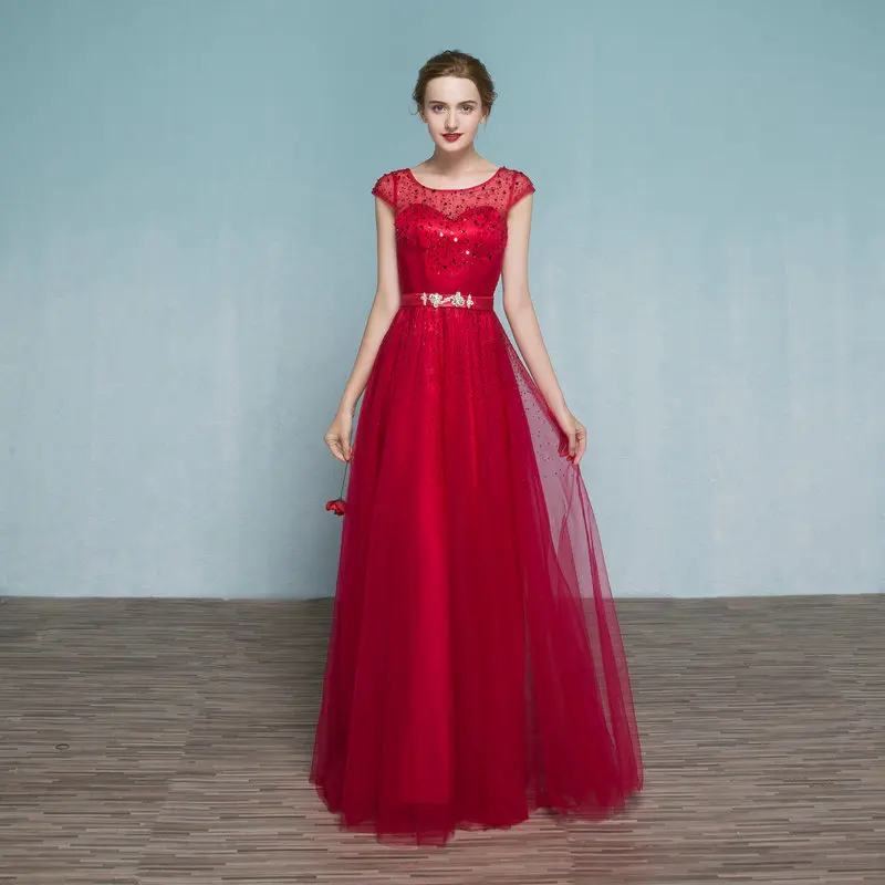 

SOLOVE Dresses Sleeveless Bridesmaid Dress with Sash Long A Line Bridesmaid Long Bridesmaid Dresses Long Party Dress ( SL-B558 )