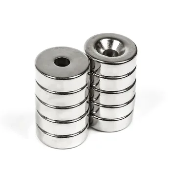 

U-JOVAN 5pcs 15 x 5 mm Hole: 4mm N35 Super Strong Ring Magnet Countersunk Rare Earth Neodymium Magnets 15*5-4