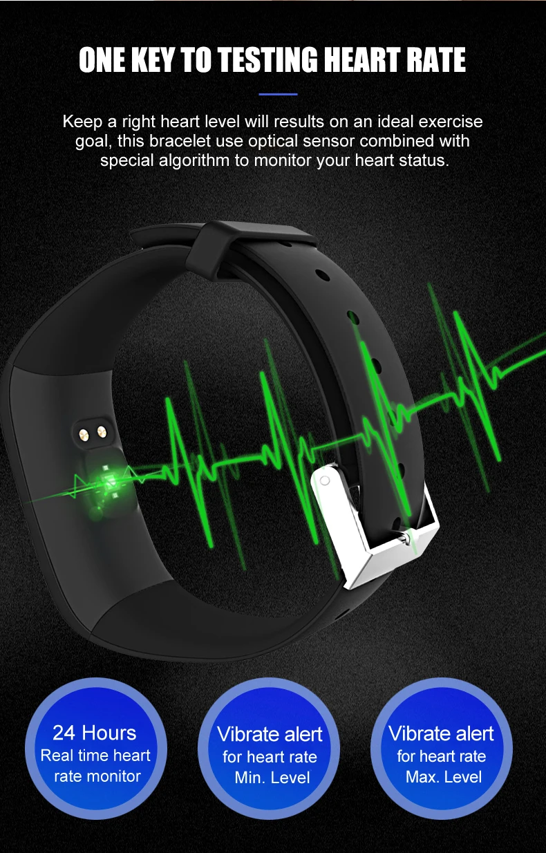 Torntisc Smart band P1 PLUS Color display Fitness Bracelet Heart rate tracker Blood Pressure Monitor Smart Wristband IP67 Waterpoof (21)