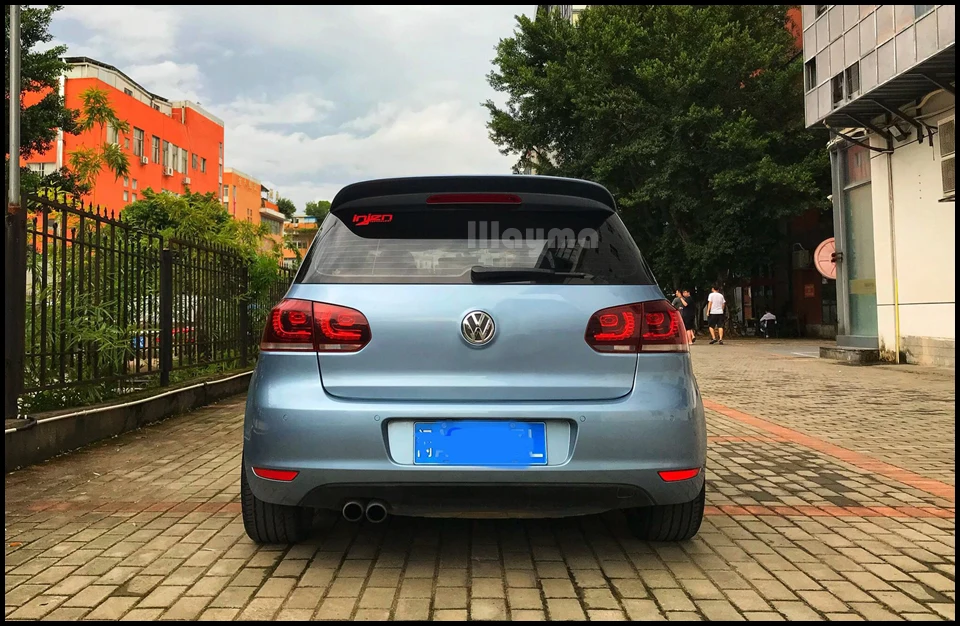 Стекловолоконный задний спойлер багажника для VW Golf VI MK6 автомобиля FRP матовый черный Задний спойлер крыла 2009-2012 года Golf 6 крыша крыло спойлер