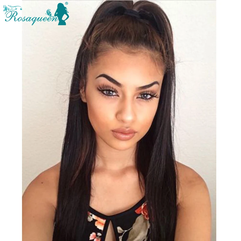 

Indian Virgin Hair Full Lace Human Hair Wigs For Black Women With Baby Hair Silk Top Wig 7A Straight Front And Full Lace Wigs