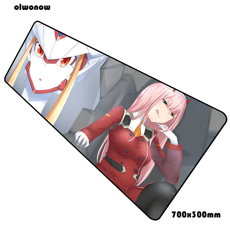 Коврик для мыши darling in the franxx 70x30 см игровой коврик для мыши крутой офисный notbook Настольный коврик очаровательные padmouse игры pc gamer коврики