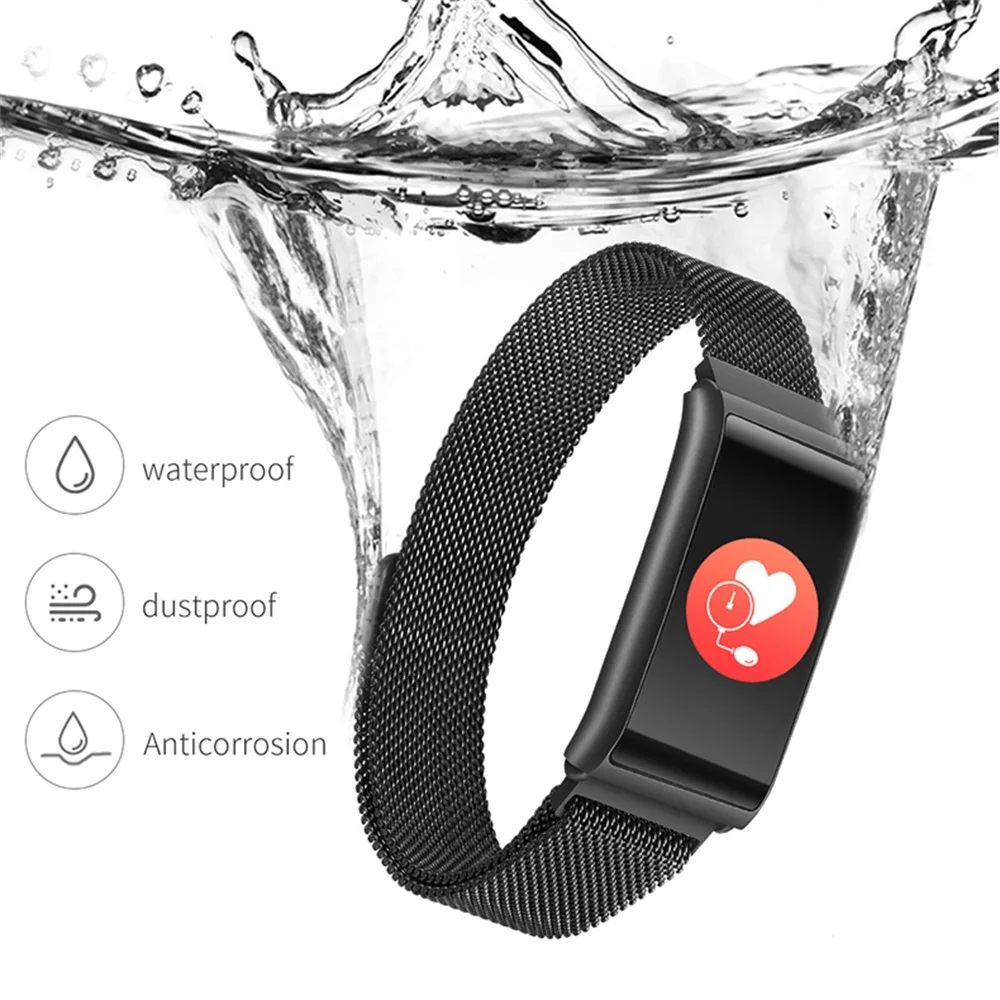 696 Smart R02 Bracelet Sleep Monitor Fitness Tracker Heart Rate Smart Bracelet Blood Pressure Smartband Color Screen Band