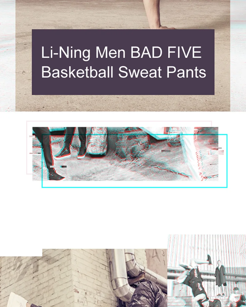 Распродажа) Li-Ning мужские BAD FIVE баскетбольные спортивные брюки стандартные хлопок подкладка удобные спортивные брюки AKXN091 MKY395