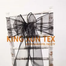 Цена прозрачная лента на стул из органзы банты 18x275 см Свадебная вечеринка Церемония по случаю события украшения стула Пояса