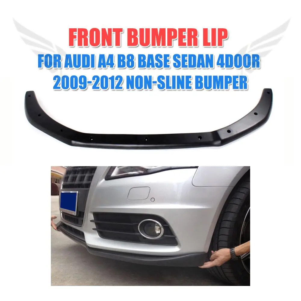 

Front Bumper Lip Spoiler For Audi A4 B8 Sedan 4-Door Non-Sline 2009 2010 2011 2012 FRP Unpainted Black Primer