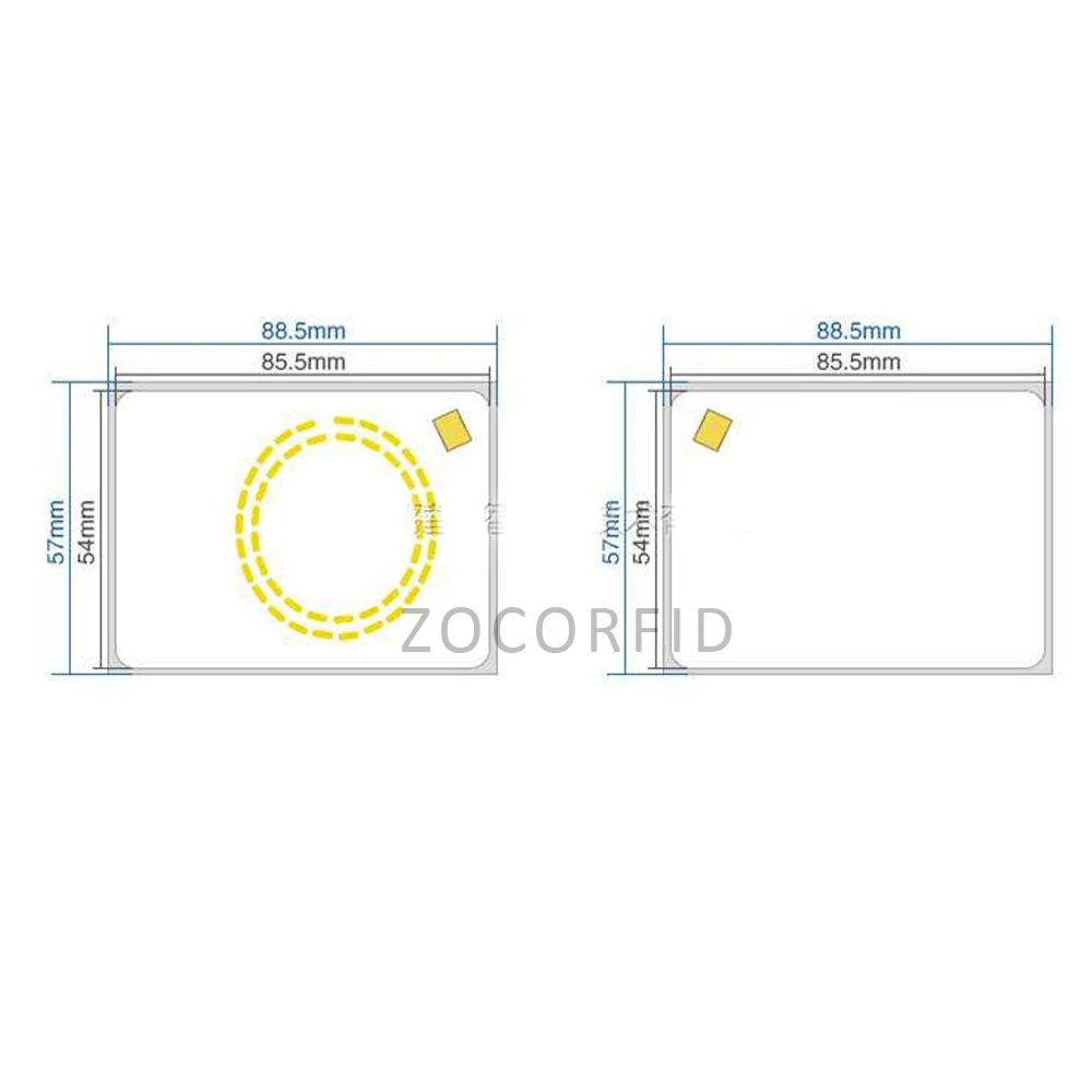 100pcs id card thin id access control card 125khz tk4100 white rfid identity card size