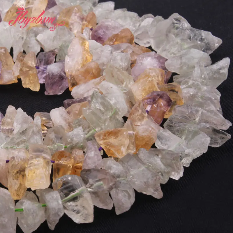 8-10x10-15mm Crude Irregular Quartz Natural Crystal Stone Loose Bead For DIY Necklace Bracelets Jewelry Making 15