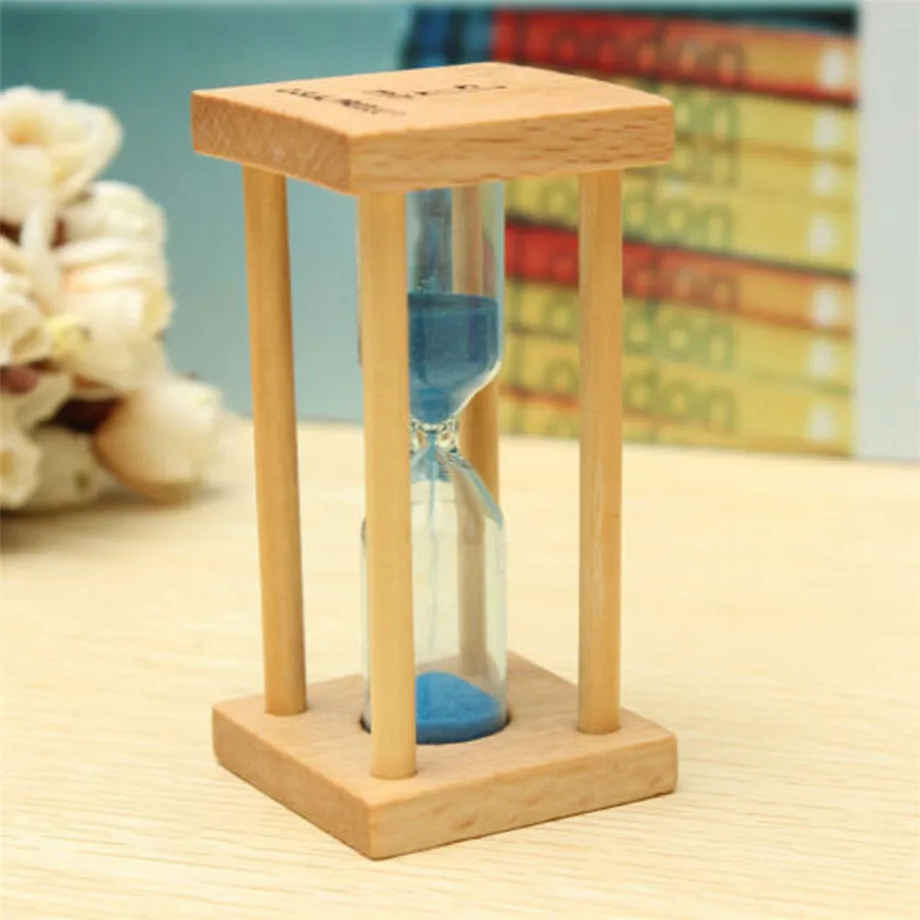 

2017 High Quality 1/3/5Min Wooden Sand Sandglass Hourglass Timer Clock Home Decor Gift Kitchen &