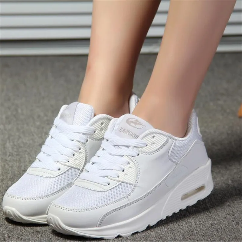 Новинка; дизайнерские корейские белые кроссовки на платформе; повседневная женская обувь; коллекция года; модные летние теннисные туфли; feminino; женская обувь; Basket Femme - Цвет: Белый