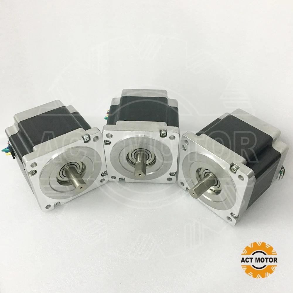 Free ship from Germany!ACT Motor 3PCS Nema34 Brushless DC 86BLF04 48V 440W 3000RPM 3Phase Single Flat Shaft CNC Router Kit | Обустройство
