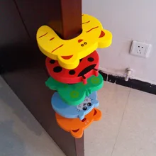 10 шт животное мультфильм двери карты Детская безопасность двери стопор Палец Защиты зажим случайные цвета HFing