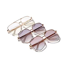 Мужские солнцезащитные очки Shield, квадратные, в стиле панк, металлическая оправа, золотые, красные, желтые, черные, винтажные, солнцезащитные очки для мужчин,, очки для вождения, FML