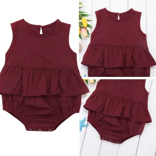 Красные безрукавные боди для новорожденных девочек|sleeveless bodysuit|girls sleeveless bodysuitsbaby